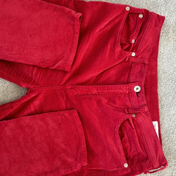 Rag & Bone red velvet pants size 31 - Picture 2 of 6